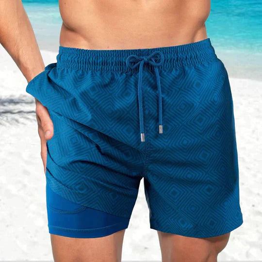 Quick-Dry Swim Shorts with Compression Liner 9