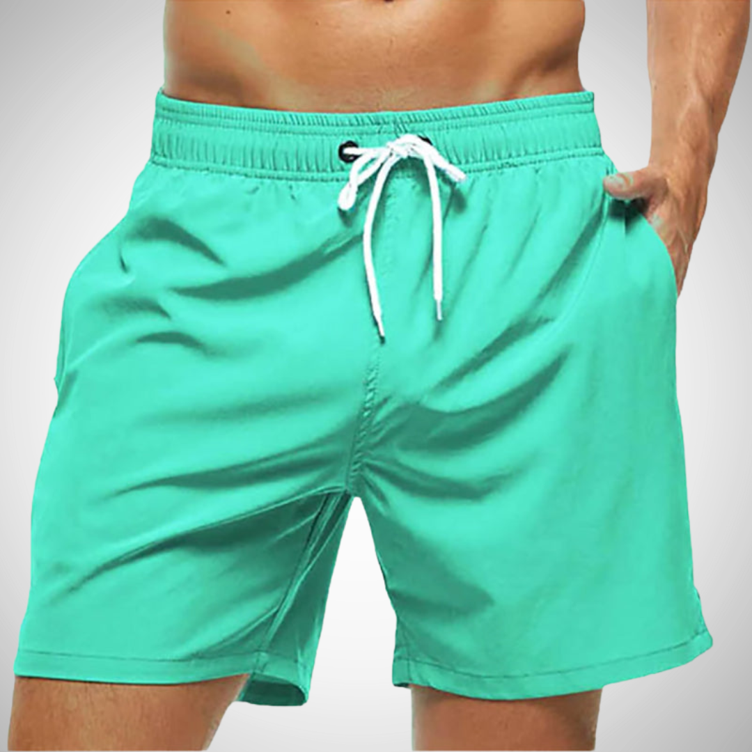 Quick-Drying Mens Swim Shorts with Adjustable Waistband Stylish 1