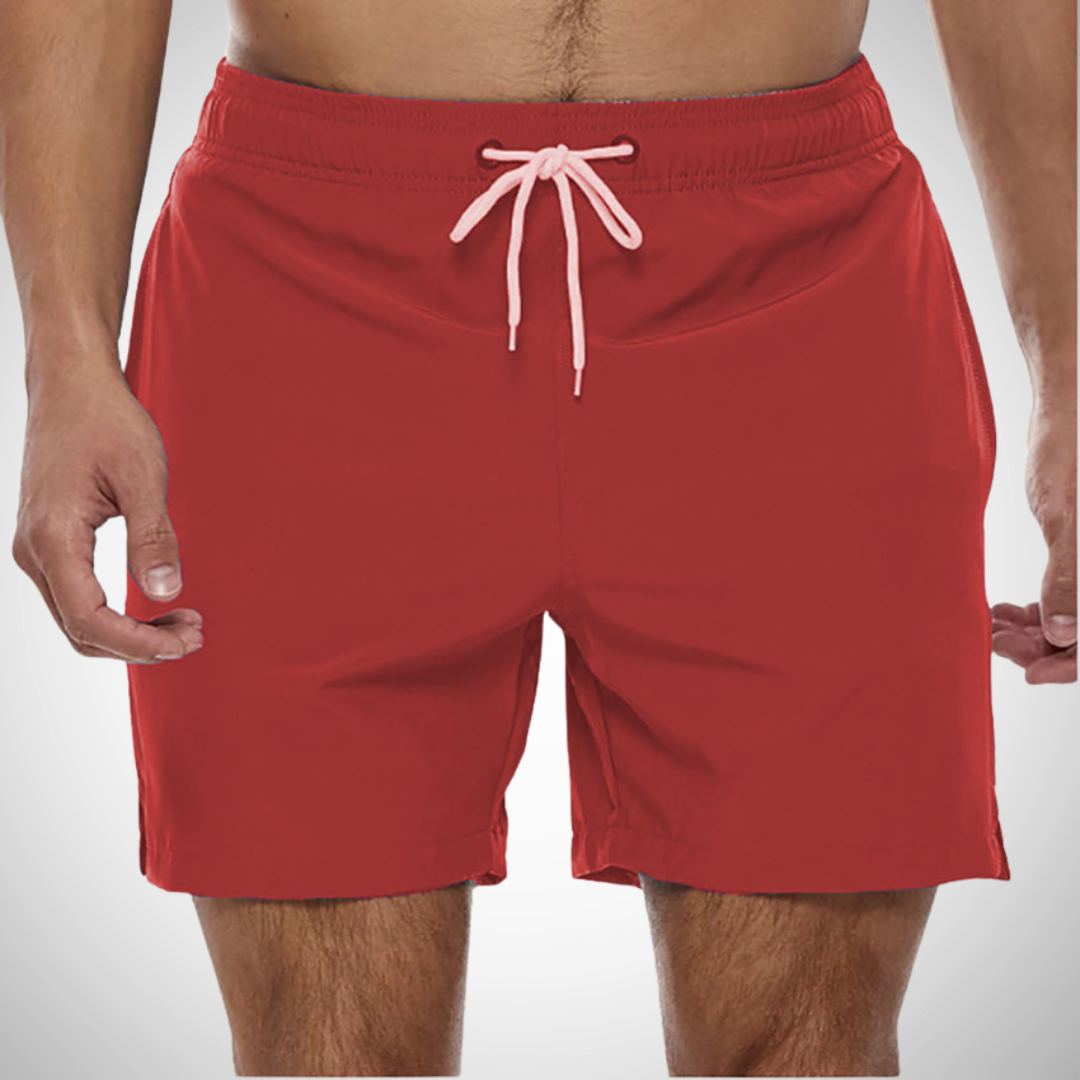 Quick-Drying Mens Swim Shorts with Adjustable Waistband Stylish 3