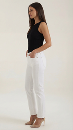 Rain Ribbed Tank Top — Women’s Fitted Stretch Sleeveless Crew Neck Basic Rib Knit Casual Everyday Top 1