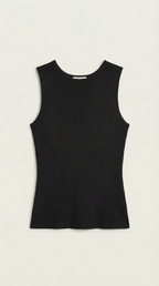 Rain Ribbed Tank Top — Women’s Fitted Stretch Sleeveless Crew Neck Basic Rib Knit Casual Everyday Top 5