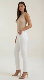 Rain Ribbed Tank Top — Women’s Fitted Stretch Sleeveless Crew Neck Basic Rib Knit Casual Everyday Top 6