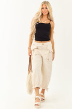 Stylish Joggers for Women with Cargo Pockets & Adjustable Hem 0