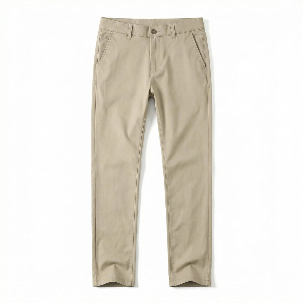 Tailored Pants Subtle Stretch Fabric With Mid Rise Waist 0