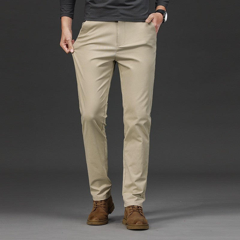 Tailored Pants Subtle Stretch Fabric With Mid Rise Waist 1