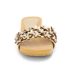 Vegan Slide Sandal | Flower Appliqué Design with Comfortable Fit | Stylish Footwear for Casual Outings 3