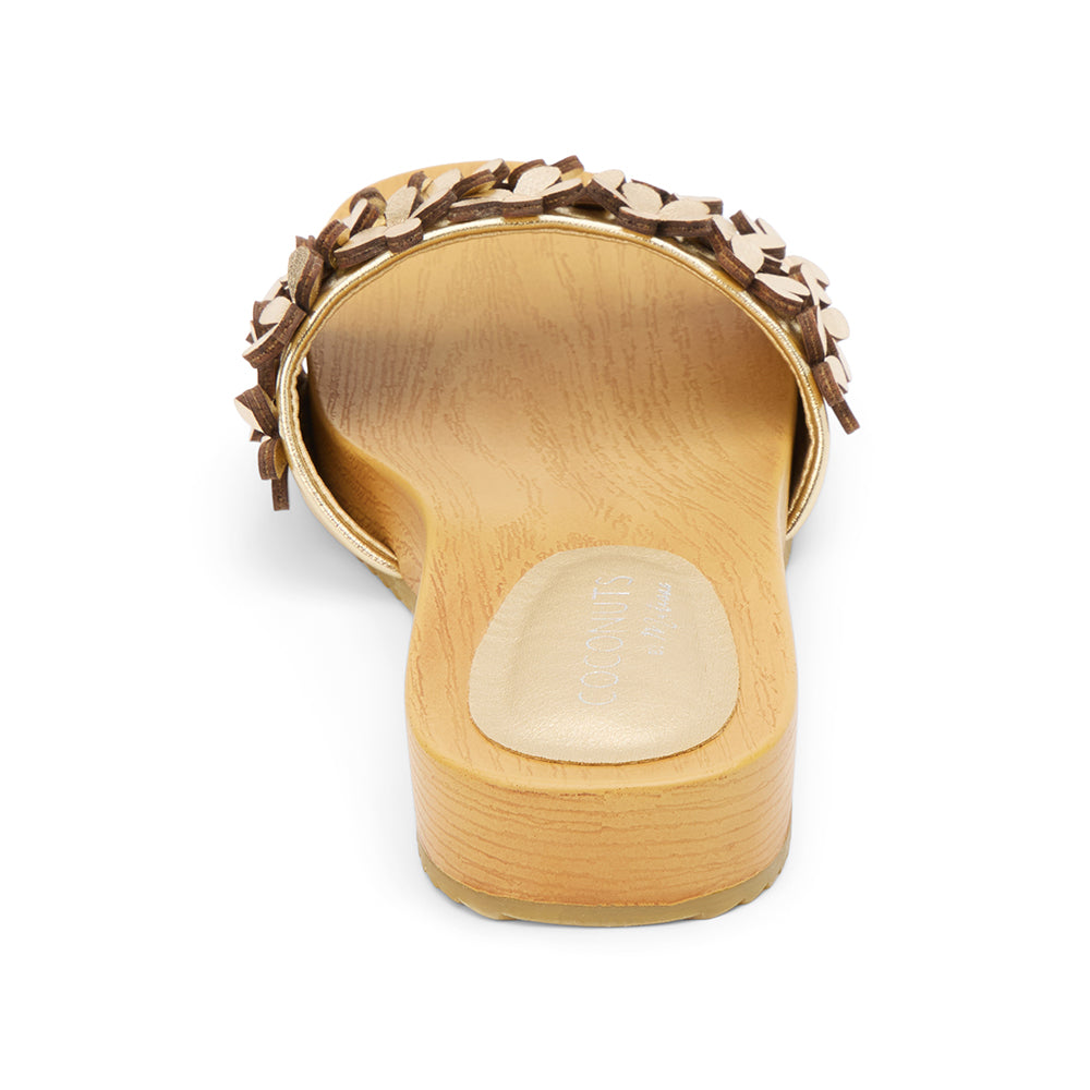Vegan Slide Sandal | Flower Appliqué Design with Comfortable Fit | Stylish Footwear for Casual Outings 4