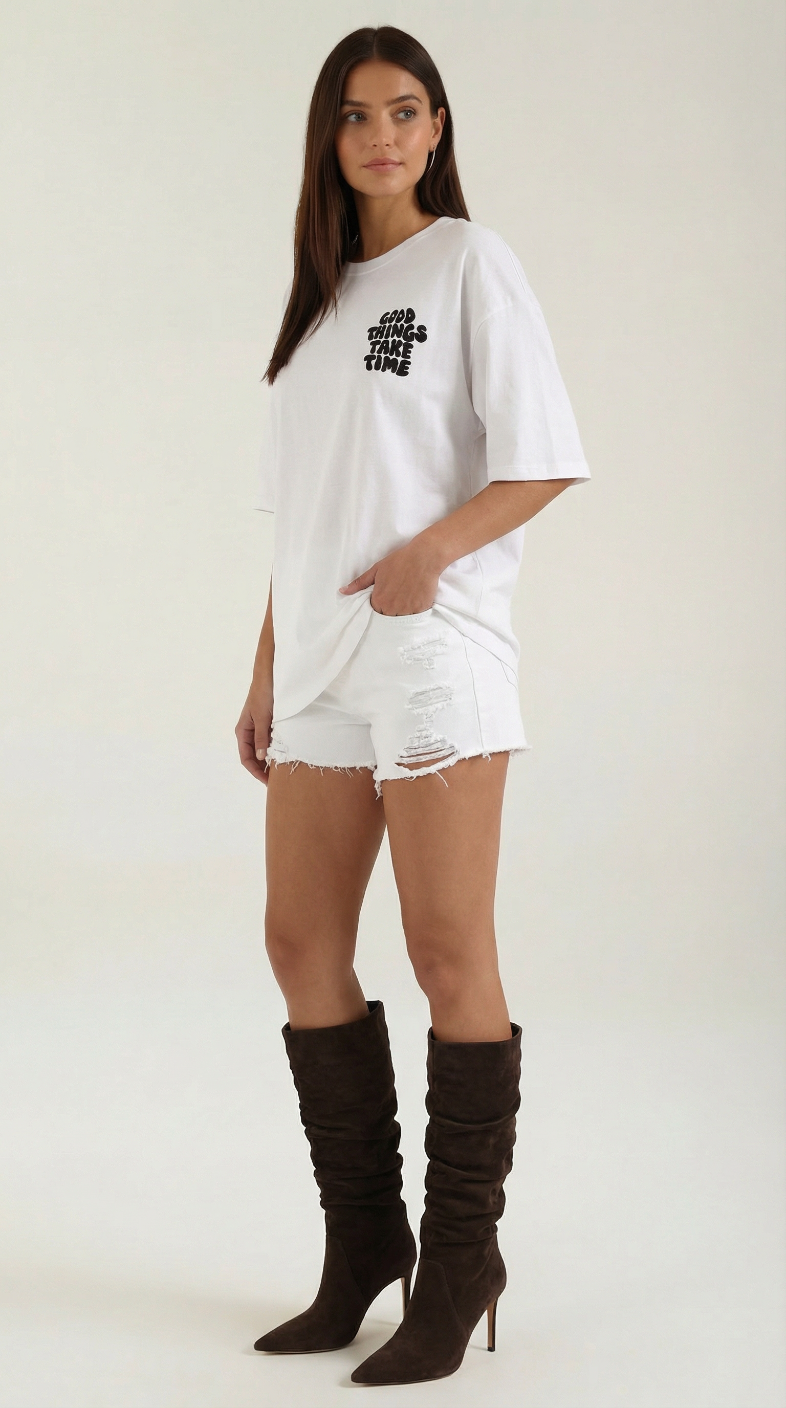 Vespera Oversized Graphic T-Shirt — Women’s Soft Cotton Relaxed Fit Inspirational Quote Streetwear Tee 5