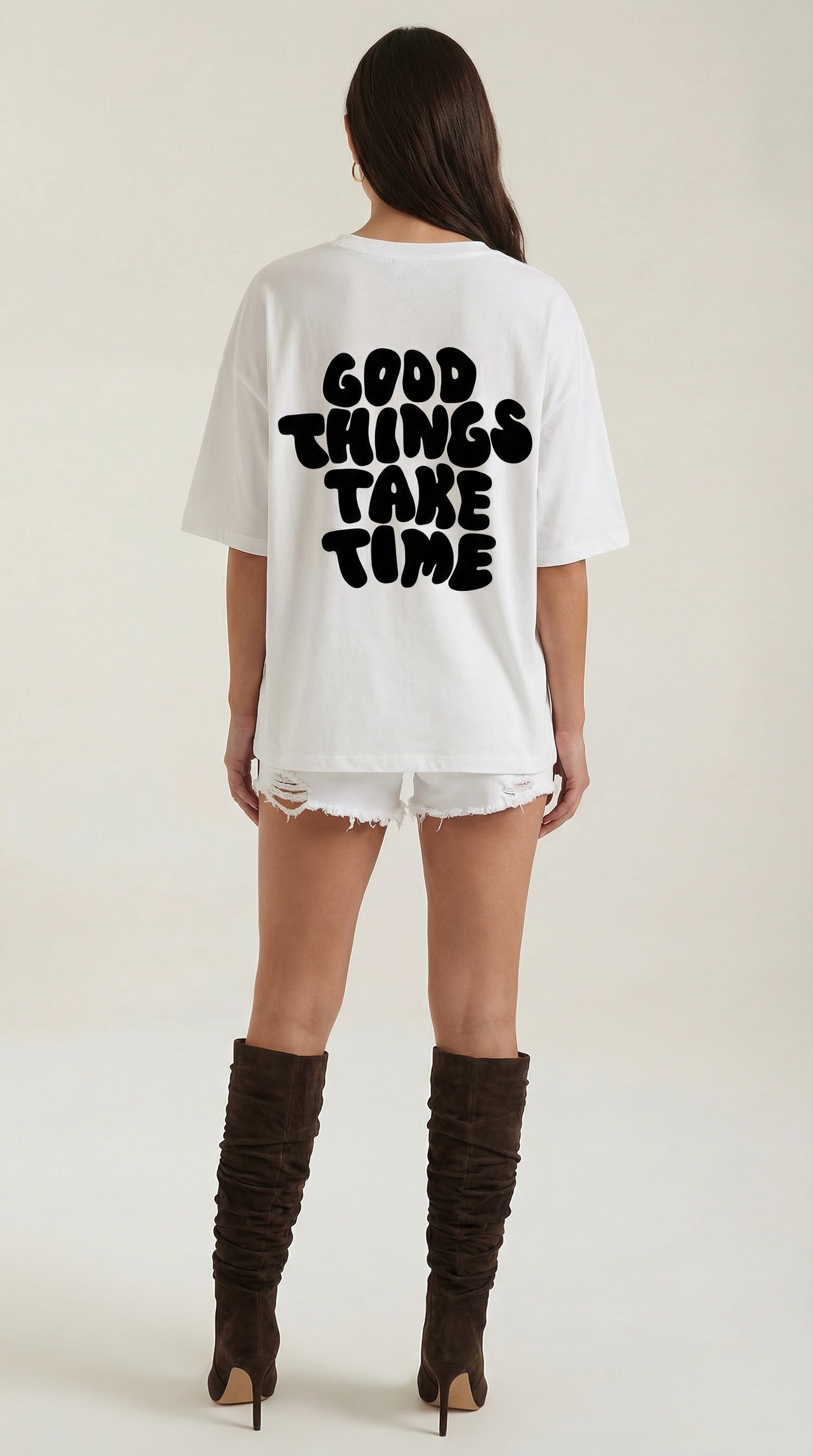 Vespera Oversized Graphic T-Shirt — Women’s Soft Cotton Relaxed Fit Inspirational Quote Streetwear Tee 7