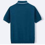 Vintage-Inspired Knit Top with Striped Placket – Breathable 7