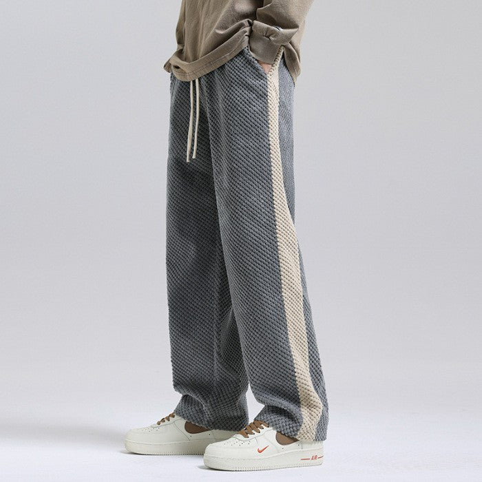 Waffle Knit Sweatpants with Adjustable Drawstring – Ultra-Soft 0