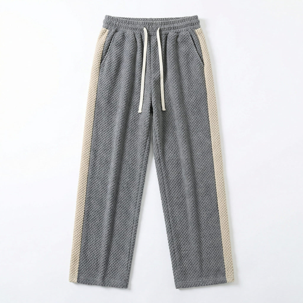 Waffle Knit Sweatpants with Adjustable Drawstring – Ultra-Soft 1
