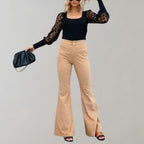 Wide Leg Black Jeans with High-Waist Design Vintage-Inspired 0