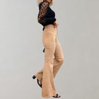 Wide Leg Black Jeans with High-Waist Design Vintage-Inspired 3