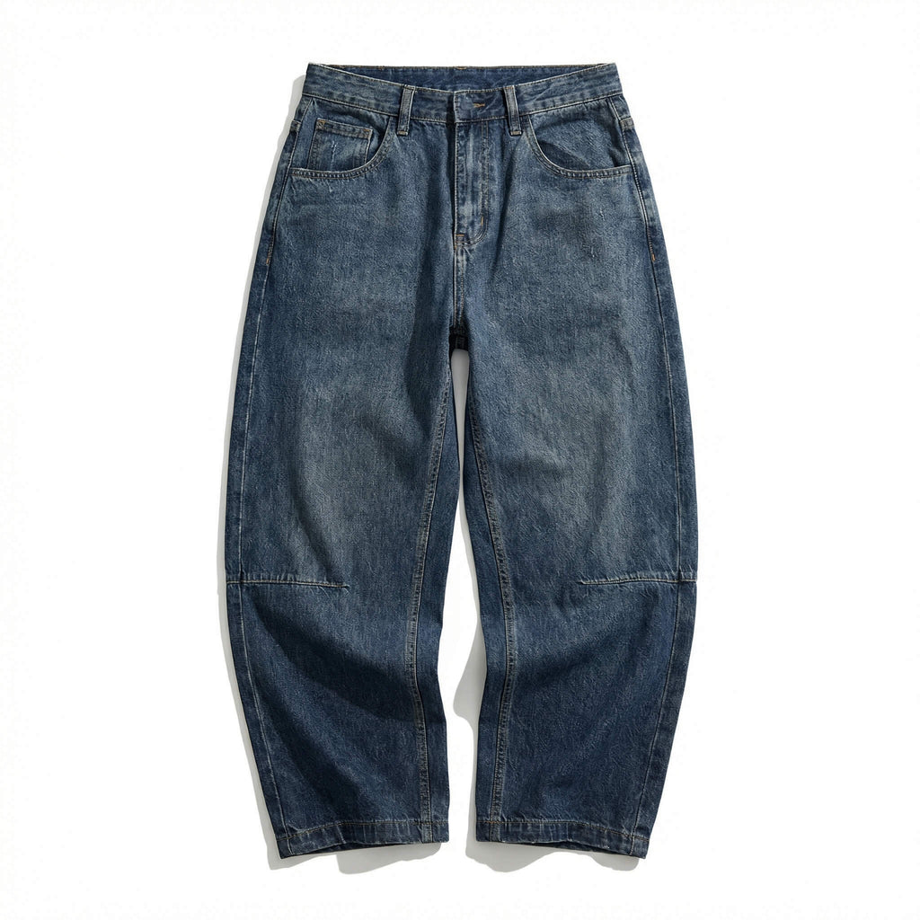Wide Leg Jeans with Relaxed Fit & Durable Denim 0
