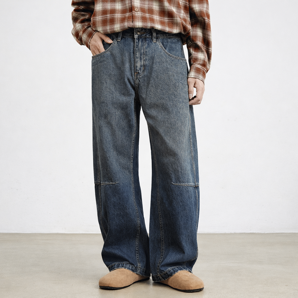 Wide Leg Jeans with Relaxed Fit & Durable Denim 2