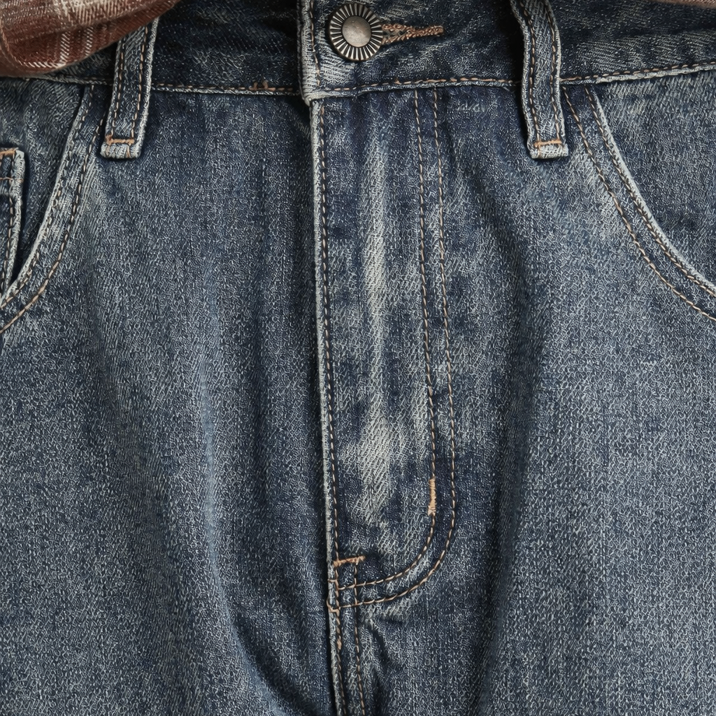 Wide Leg Jeans with Relaxed Fit & Durable Denim 4