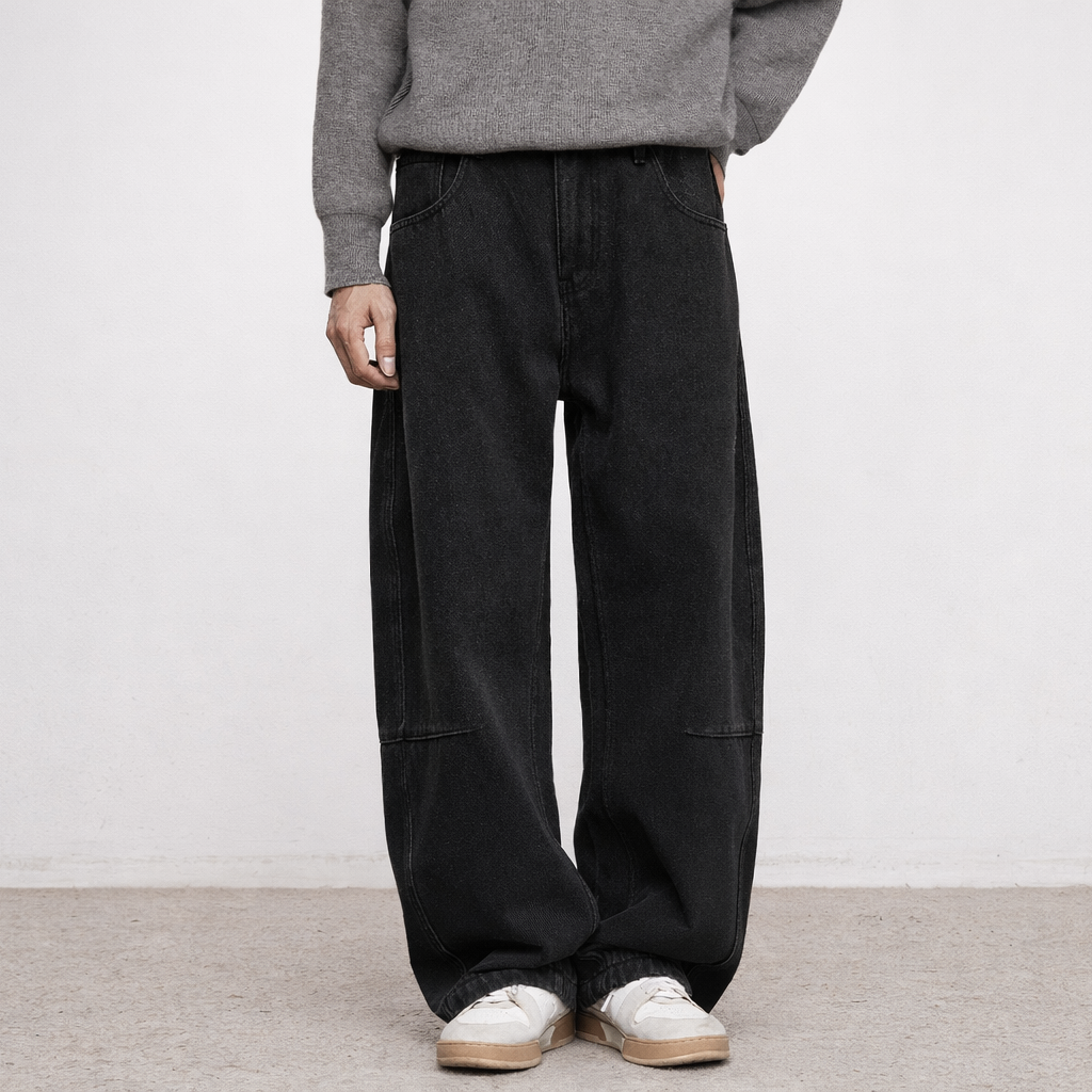 Wide Leg Jeans with Relaxed Fit & Durable Denim 6