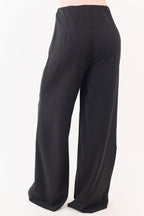 Wide Leg Pants Women with Elastic Back Waistband – Flowy Design 3