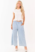 Wide Leg Pants Women with Elastic Waist & Flowy Design 0