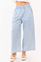 Wide Leg Pants Women with Elastic Waist & Flowy Design 1