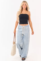Wide Leg Pants Women with High Waist & Elastic Waistband 4