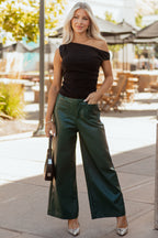 Wide Leg Pants Women with Super High Rise Fit – Stylish Faux 2