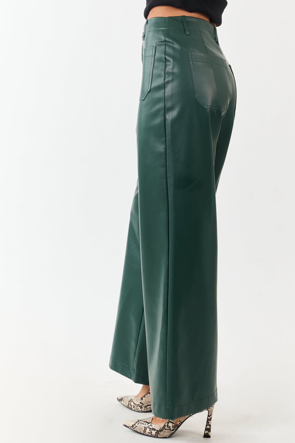 Wide Leg Pants Women with Super High Rise Fit – Stylish Faux 5