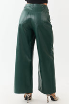 Wide Leg Pants Women with Super High Rise Fit – Stylish Faux 6