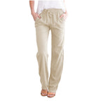 Wide Leg Trousers with Elastic Waistband 0