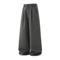Wide Leg Trousers with Vintage Stripe Pattern – Flowy Fit 0
