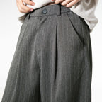 Wide Leg Trousers with Vintage Stripe Pattern – Flowy Fit 2