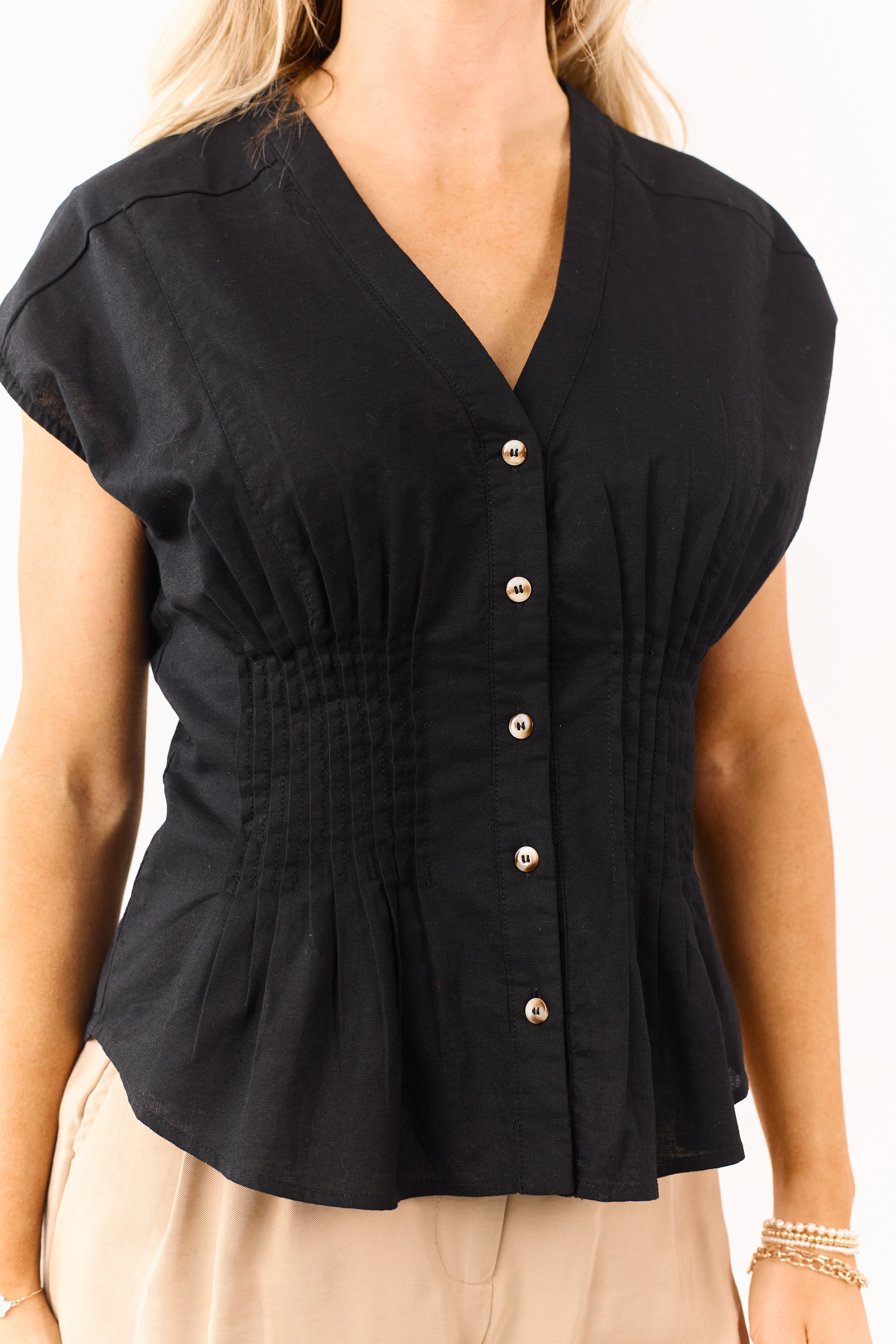 Women's Blouse with Breathable Linen Blend Fabric 5