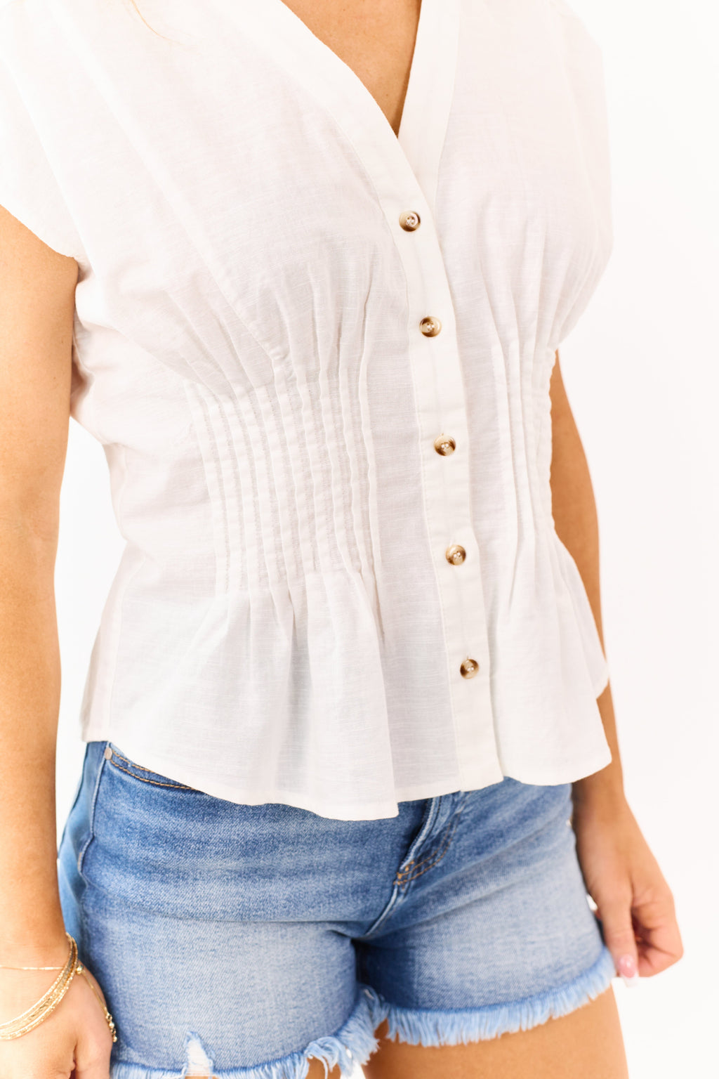 Women's Blouse with Pleated Design | Semi-Sheer Summer Top 5