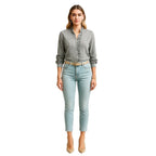Women’s Cotton Ruffle Collar Bishop Sleeve Blouse – Elegant Long Sleeve Button Down Shirt for Work, Brunch & Smart Casual Outfits 0