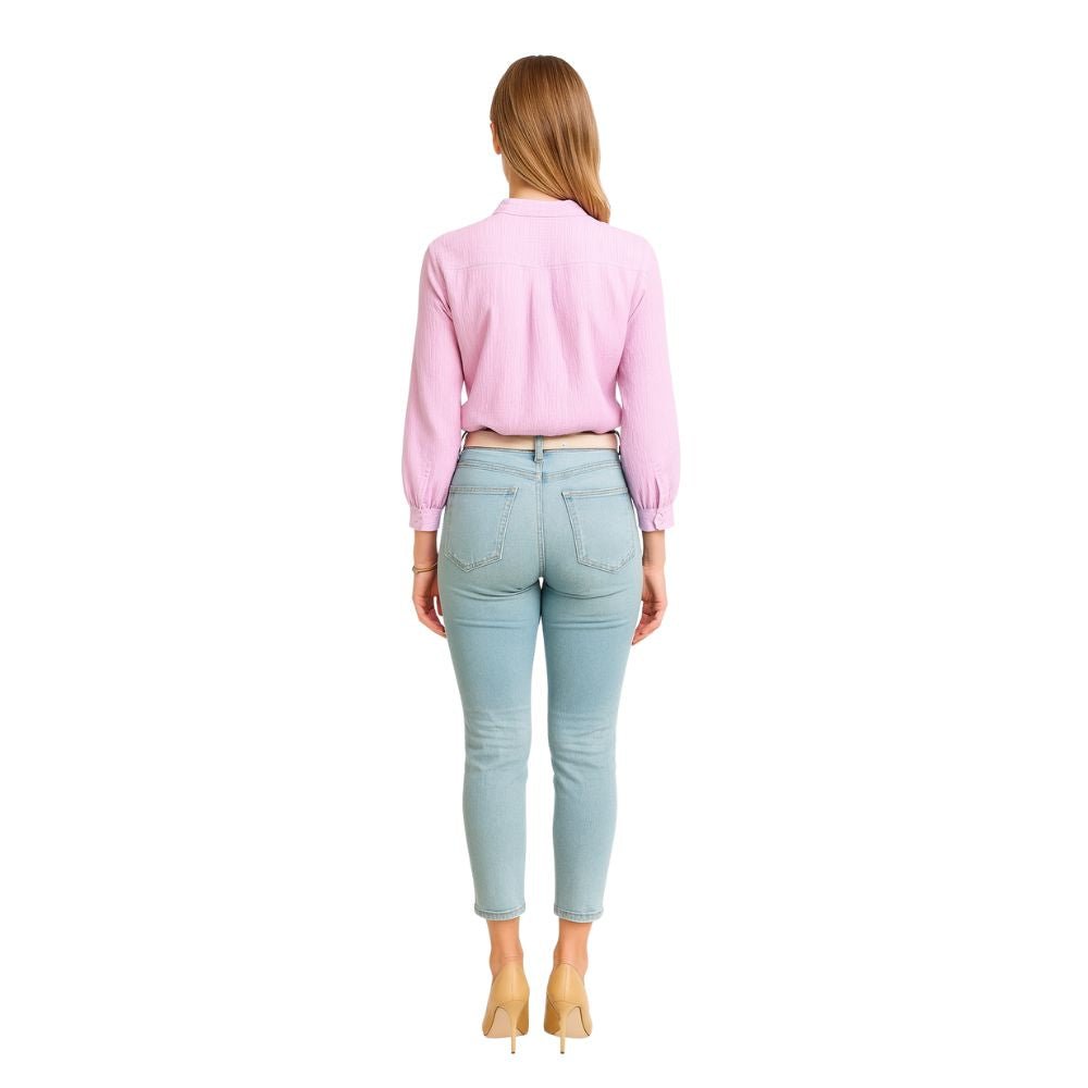 Women’s Cotton Ruffle Collar Bishop Sleeve Blouse – Elegant Long Sleeve Button Down Shirt for Work, Brunch & Smart Casual Outfits 6