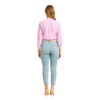 Women’s Cotton Ruffle Collar Bishop Sleeve Blouse – Elegant Long Sleeve Button Down Shirt for Work, Brunch & Smart Casual Outfits 6