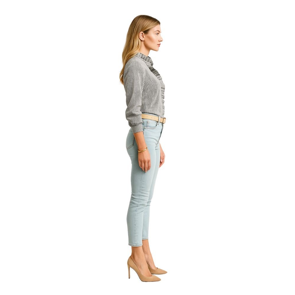 Women’s Cotton Ruffle Collar Bishop Sleeve Blouse – Elegant Long Sleeve Button Down Shirt for Work, Brunch & Smart Casual Outfits 7