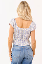Women's Crop Top with Elastic Neckline | Lightweight Cotton 4