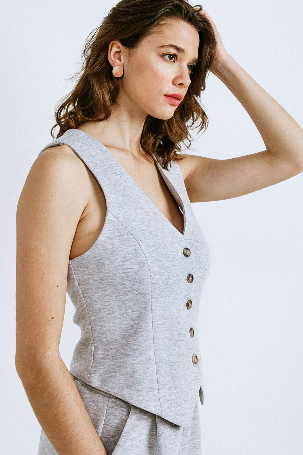 Women’s Elegant Vest Top — Tailored Fit Sleeveless Blazer Style Waistcoat Formal Casual Layering Piece 8