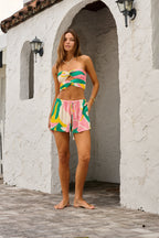 Women's High-Rise Printed Shorts with 0