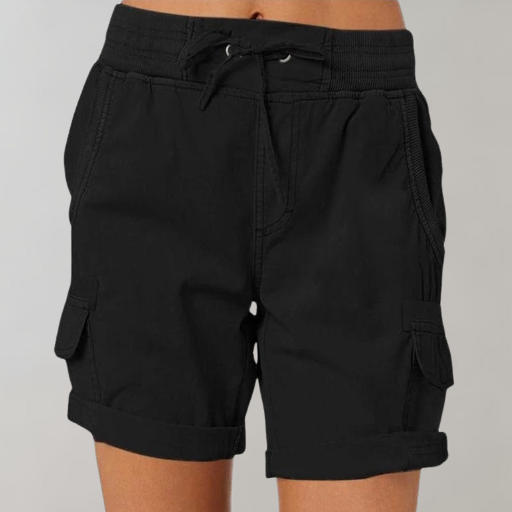 Women's High-Waist Cargo Shorts with Multi-Pockets Versatile 5