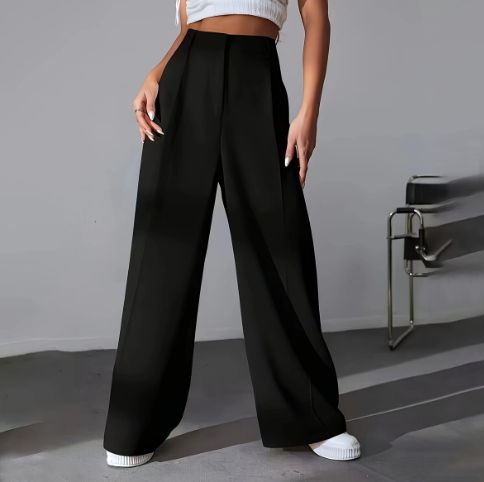 Women's High-Waisted Wide Leg Pants with Soft Fabric Stylish Fit 1