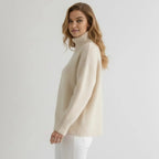 Women’s Luxury Cashmere Turtleneck Sweater – Oversized Ribbed Knit Soft Warm Winter Pullover for Elegant Minimalist & Quiet Luxury Style 1