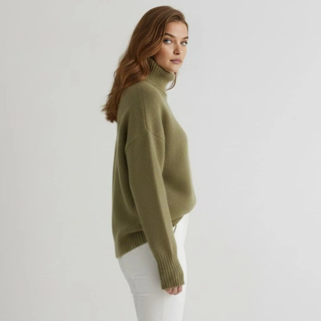 Women’s Luxury Cashmere Turtleneck Sweater – Oversized Ribbed Knit Soft Warm Winter Pullover for Elegant Minimalist & Quiet Luxury Style 6