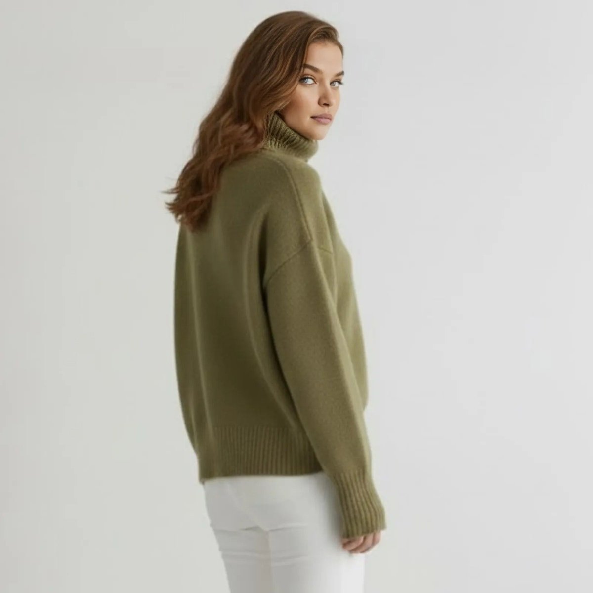 Women’s Luxury Cashmere Turtleneck Sweater – Oversized Ribbed Knit Soft Warm Winter Pullover for Elegant Minimalist & Quiet Luxury Style 7