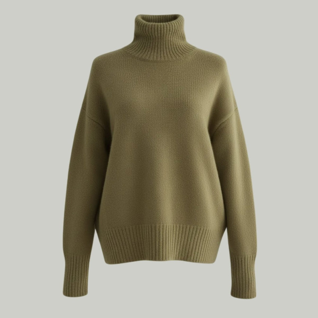 Women’s Luxury Cashmere Turtleneck Sweater – Oversized Ribbed Knit Soft Warm Winter Pullover for Elegant Minimalist & Quiet Luxury Style 8
