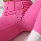 Women’s Seamless Yoga Set – High-Waisted Leggings & Long Sleeve Activewear Top 8