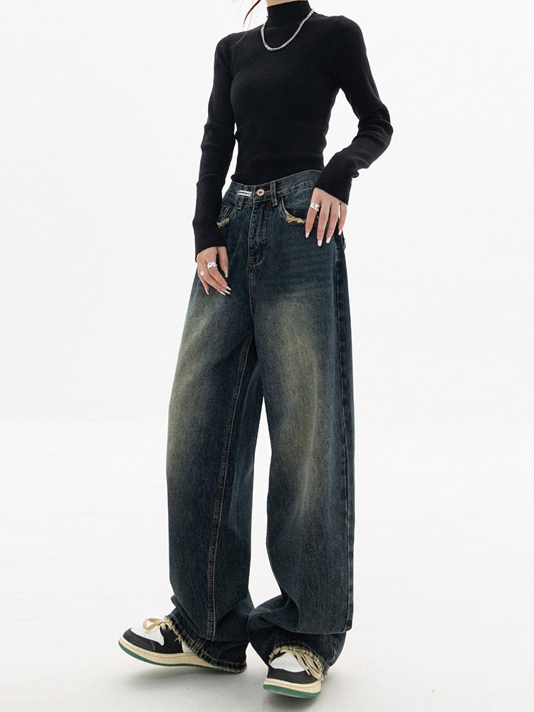 Women's Wide Leg Jeans with High Waist & Loose Fit Versatile 1