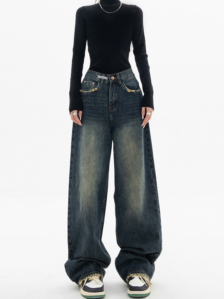 Women's Wide Leg Jeans with High Waist & Loose Fit Versatile 2